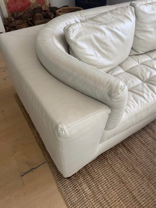 Sofá de cuero Natuzzi Blanco