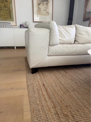 Sofá de cuero Natuzzi Blanco