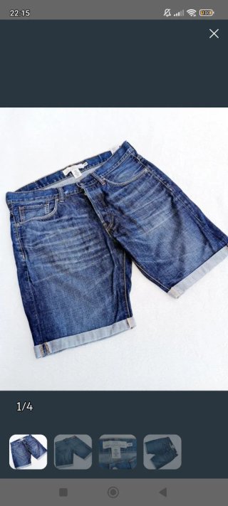 Pantalón corto vaquero H&M azul