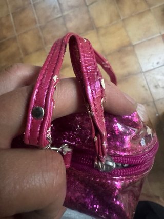 Naj-Oleari beauty bag glitter fucsia