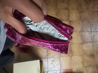Naj-Oleari beauty bag glitter fucsia