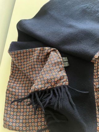 Pañuelo vintage multicolor lana y seda