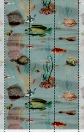 Papel pintado mural peces y corales