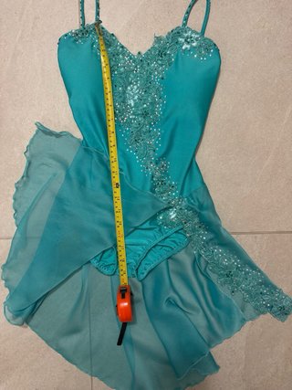 Vestito pattinaggio artistico turchese