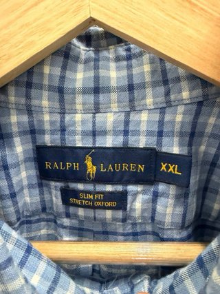 Camisa Polo Ralph Lauren cuadros azul