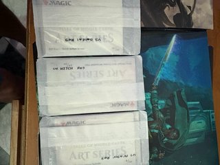 Magic Cartas el señor de los anillos arte y cajas.