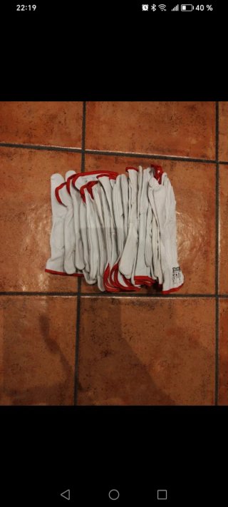 Lote 10 Pares Guantes Piel Flor Vacuno Talla 8
