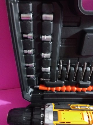 Taladro Atornillador Batería 12V Maletín Accesorio