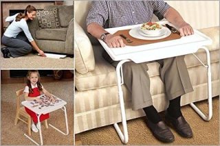 Mesa Plegable Ajustable Multiusos para Sofá y Cama