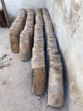 Tejas antiguas de barro