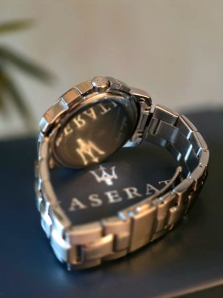 Reloj Maserati Cronógrafo Negro y Plateado