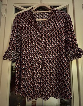 Blusa Boteli con estampado geométrico