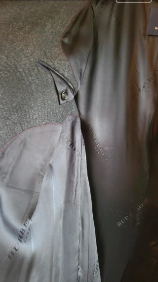 Abrigo Burberry Lana Virgen Gris