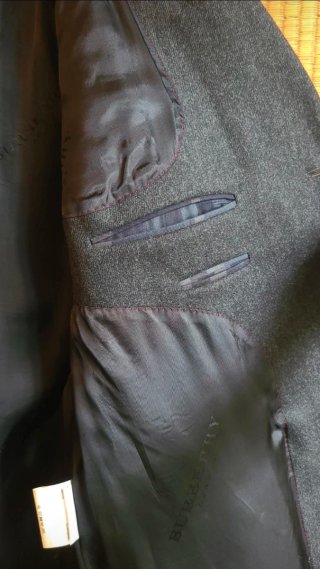 Abrigo Burberry Lana Virgen Gris