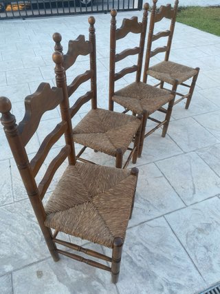 4 Sillas Comedor Antiguas de Madera