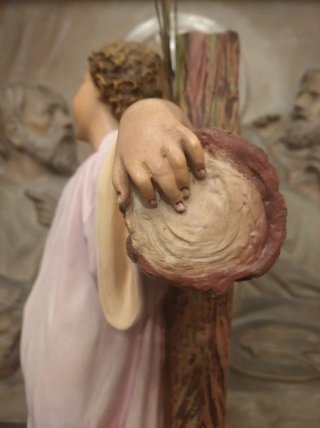 Niño Jesús Pasionario 42cm Olot Ojos Azules