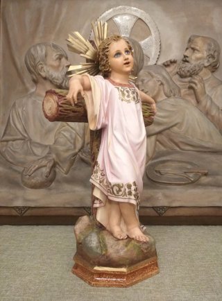 Niño Jesús Pasionario 42cm Olot Ojos Azules