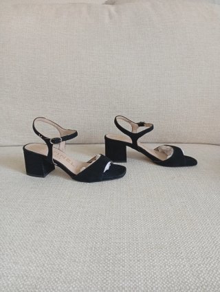 Sandalias Martinelli Negras Tacon Bajo