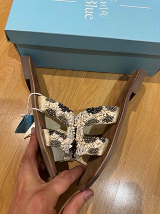 Sandalias Alma Blue Beige Multicolor