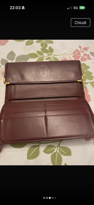 Portafoglio Cartier donna pelle bordeaux