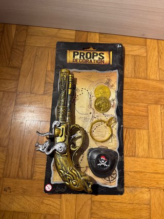 Set Pirata Arma, Monedas, Lupa y Parche