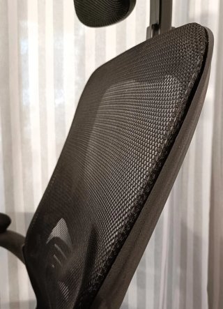Silla oficina ergonómica negra malla transpirable