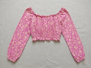Blusa Stradivarius rosa floral tela ligera