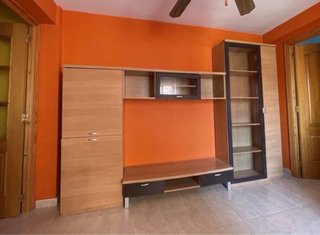 Mueble salón modular madera y cristal