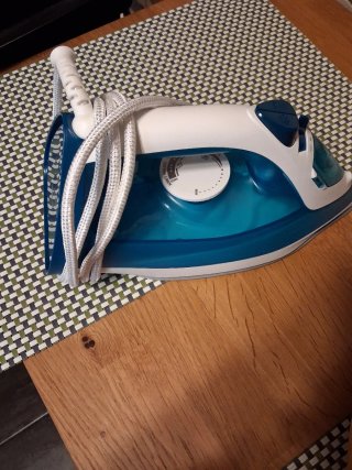 Plancha Philips Azul y Blanca