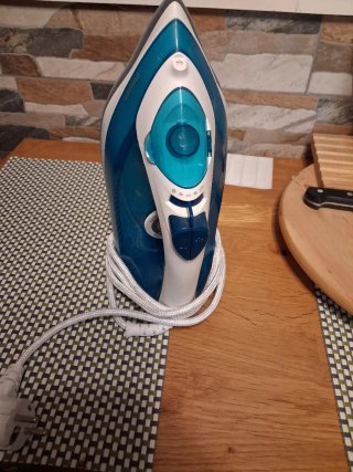 Plancha Philips Azul y Blanca