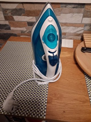 Plancha Philips Azul y Blanca
