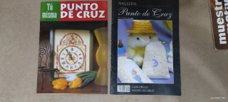 Revistas punto de cruz, arte de Hogar, labores