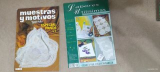 Revistas punto de cruz, arte de Hogar, labores