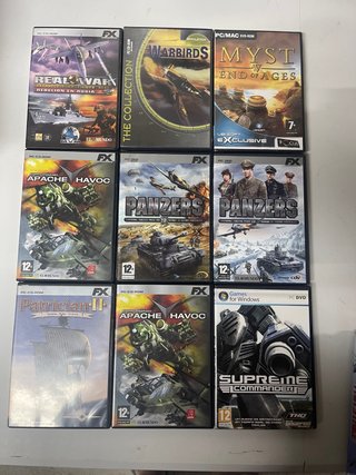 Lote 9 Juegos PC FX