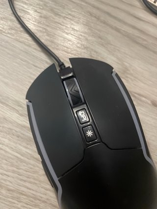 Ratón gaming USB negro y gris