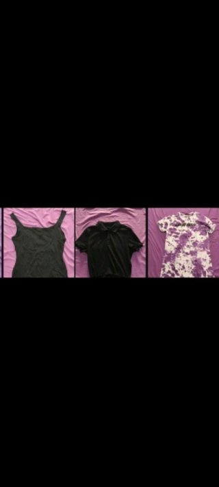 Pack 3 Camisetas Negra y Morada Diferentes tallas
