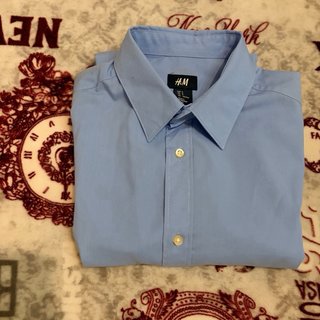 Camicia H&M azzurra slim S
