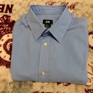 Camicia H&M azzurra slim S