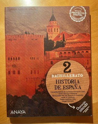 Libro de Historia de España de 2do de Bachillerato