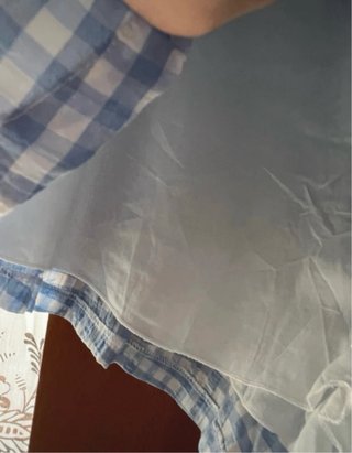 Falda pantalón cuadros azul y blanco