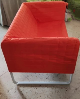 Sofá 2 Plazas Naranja Ikea KNOPPARP