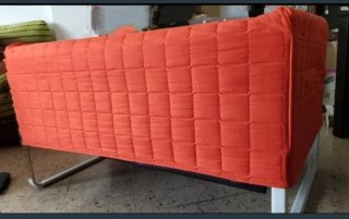 Sofá 2 Plazas Naranja Ikea KNOPPARP