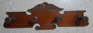 Perchero de madera con 4 ganchos