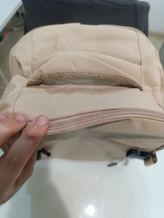 Mochila de viaje beige