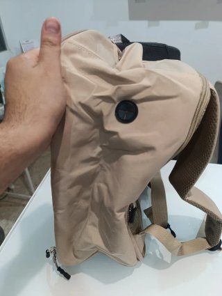 Mochila de viaje beige