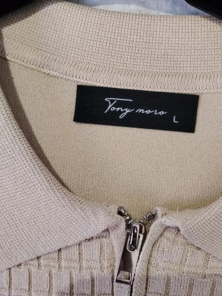 Jersey Tony Moro Beige Cremallera