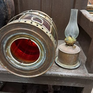Farol náutico de aceite bronce