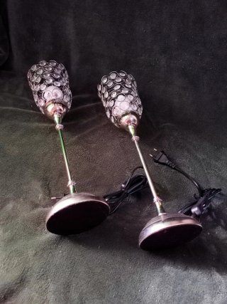 Pareja de Lámparas de mesa de Cristales