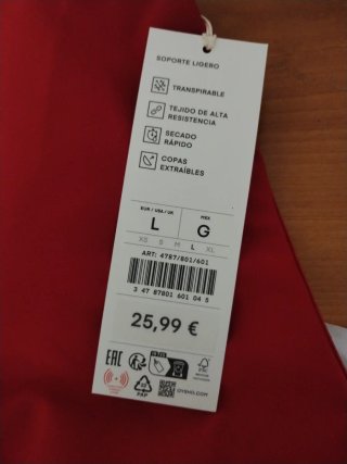 Top deportivo mujer rojo OYSHO