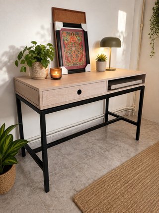 Escritorio madera y metal